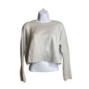 Cooperative Womens Speckled‎ Cropped Crew Neck Sweater Size S Boho Chunky Cozy